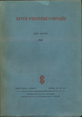 Revue D'Historie Compar�e 1946