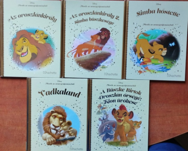 Walt Disney - 5db Disney: Mesk az aranygyjtemnybl: Az oroszlnkirly,Simba bszkesge,Simba hstette,Vadkaland,
