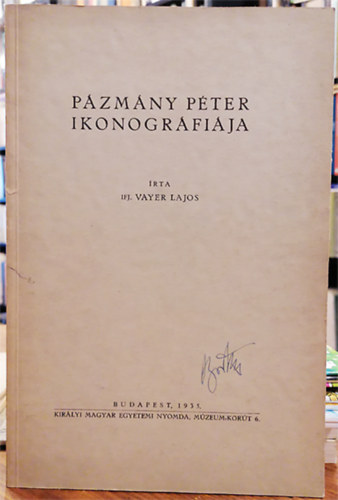 Ifj. Vayer Lajos - Pzmny Pter ikonogrfija