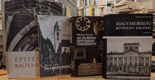 Nikolaus Pevsner, Nmeth Jzsef, Ger Lszl Genthon Istvn - 4 db Magyarorszg mvszeti emlkei + Az Eurpai ptszet trtnete + Zala megye memlkei + ptszeti memlkek