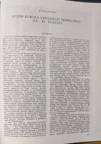 Kozák Károly - Közép-Európa centrális templomai (IX.-XI. század)