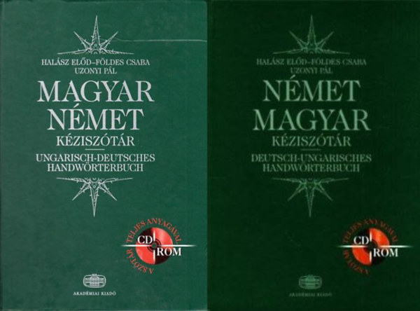 Halász Előd-Földes Csaba-Uzonyi Pál - Magyar-német, német-magyar kéziszótár I-II. (CD nélkül)