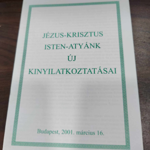 Jzus-Krisztus Isten-Atynk j kinyilatkoztatsai