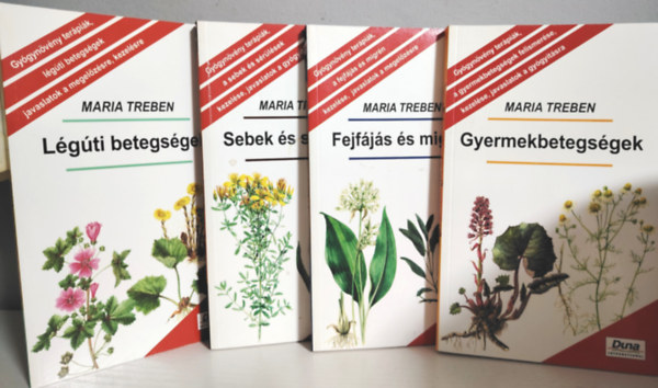 Maria Treben - 4 db knyv - Lgti betegsgek; Fejfjs s migrn; Gyermekbetegsgek; Sebek s srlsek