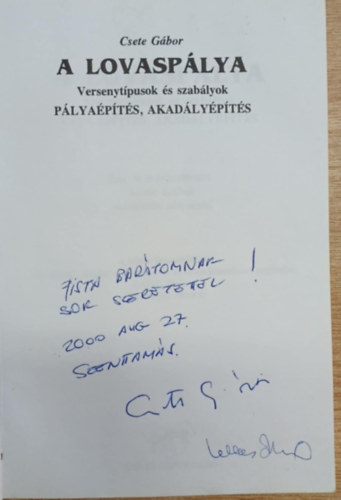 Csete G�bor - A lovasp�lya (dedik�lt)