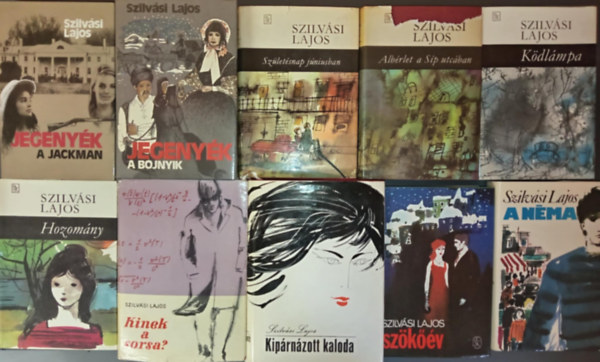 Szilv�si Lajos - (10db) Szilv�si Lajos k�nyvcsomag: Jegeny�k: A Jackman + A Bojnyik / Sz�let�snap j�niusban / Ab�rlet a s�p utc�ban / K�dl�mpa / Hozom�ny / Kinek a sorsa? / Kip�rn�zott kaloda / Sz�k��v / A n�ma