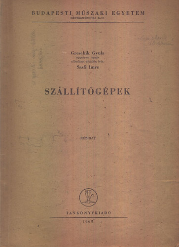 Sasfi Imre - Szlltgpek (kzirat)