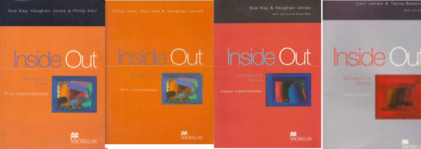 Sue Kay & Vaughan Jones - Jon Hird & Philip Kerr - Inside Out - Student's Book (Upper intermediate) + Inside Out - Student's  Workbook with Key (Upper intermediate) +Inside Out: Pre-intermediate Student's Book + Inside Out - Advanced Student's Book ( 4 ktet )
