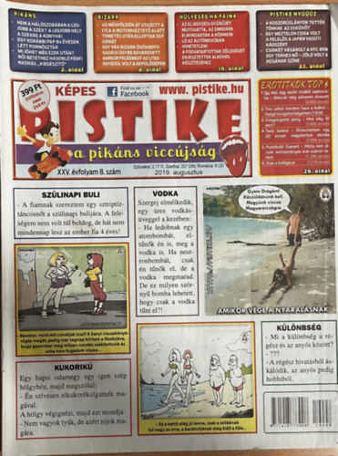 Száraz Attila (Főszerk.) - Pistike 2019. augusztus - XXV. évfolyam 8. szám