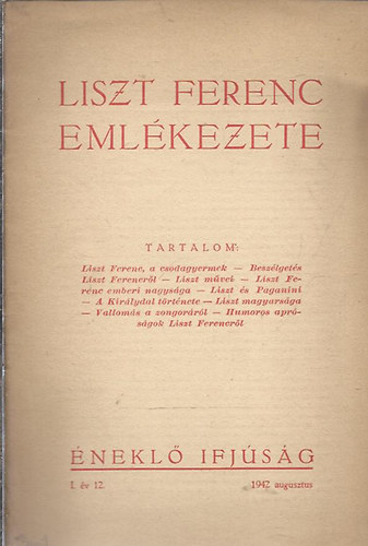 Liszt Ferenc emlkezete (nekl ifjsg)