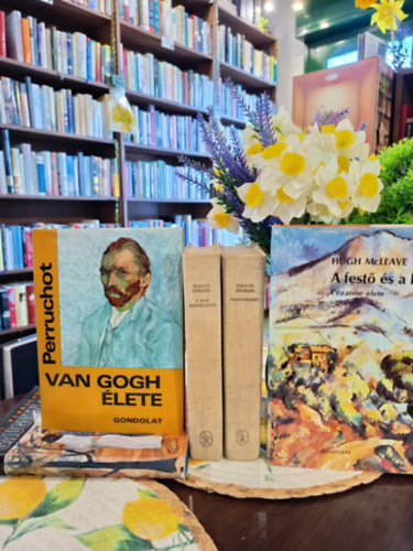 Henri Perruchot, Hugh McLeave Dallos Sándor - Festői életrajzok könyvcsomag 4 darabos ajánlat: Aranyecset + A Nap szerelmese, Van Gogh élete, Gauguin élete, A festő és a hegy
