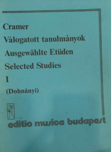 Ern� Dohn�nyi J. B. Cramer - V�LOGATOTT TANULM�NYOK I.  Z 3015