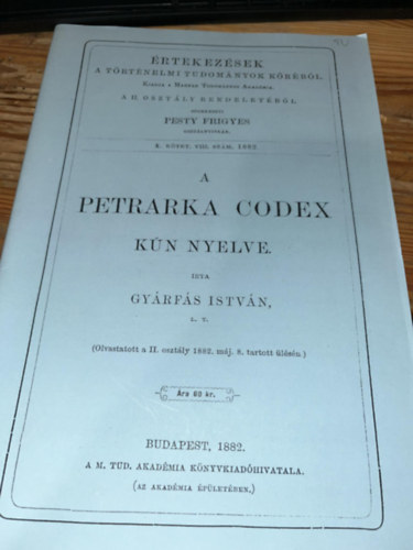 Gy�rf�s Istv�n - A Petrarka Codex k�n nyelve