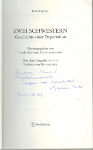 Kat� Gyulai - Zwei Schwestern