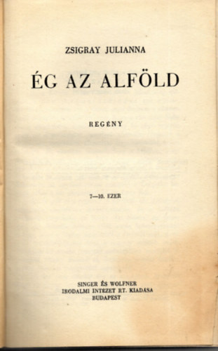 Zsigray Julianna - �g az Alf�ld