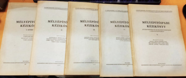 Kostka P�l, Janisch Gyula B�ndy �rp�d - M�ly�p�t�ipari k�zik�nyv I-V.