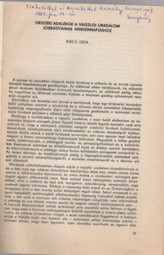 Kiss Z. Géza - Úriszéki adalékok a Vajszlói uradalom jobbágyainak mindennapjaihoz- Dedikált - Különlenyomat - Baranyai Levéltári füzetek 118