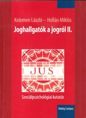Holln Mikls Kelemen Lszl - Joghallgatk a jogrl II. (Szocilpszicholgiai kutats)