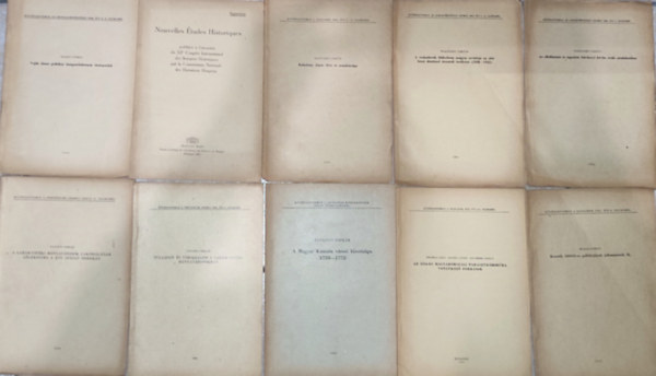 Szabad Gyrgy, Tilkovszky Lrnt, O. Paulinyi - 10db rgi fzet, kiadvny - Szabad Gyrgy-Kossuth 1860/61-es politikjnak jellemzsrl II; Nouvelles tudes Historiques; Tilkovszky Lrnt-Balshzy Jnos lete s munkssga; stb. (annotciban az sszes cm)