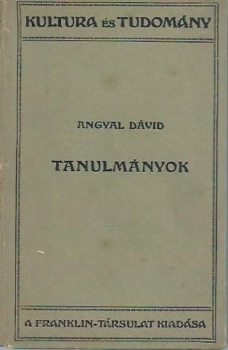 Angyal Dvid - Tanulmnyok