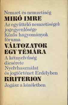 Mik� Imre - V�ltozatok egy t�m�ra