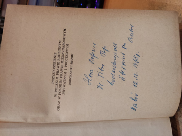 Bronis�aw  Walaszek (Boriszlaw) - Bronislaw Walaszek - Przysposobienie w polskim prawie rodzinnym - oraz w polskim prawie miedzynarodowym prywatnym i procesowym