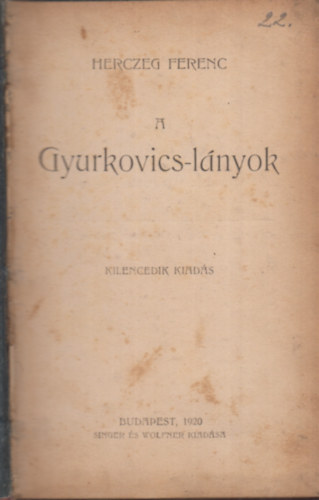 Herczeg Ferenc - A Gyurkovics-lányok