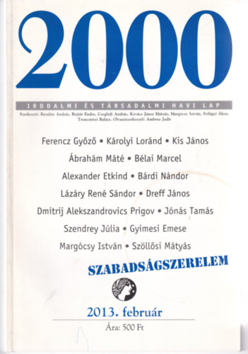 2000 Irodalmi �s T�rsadalmi Havi Lap - 2013. Febru�r