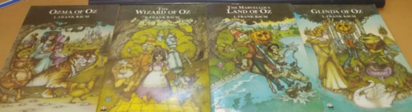 Lyman Frank Baum, John R. Neill - 4 db Oz, angol nyelv: Ozma of Oz + The Wizard of Oz + The Marvellous Land of Oz + Glinda of Oz