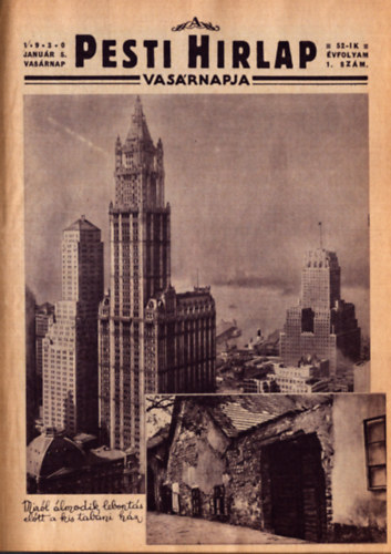 Több szerkesztő - A Pesti Hírlap Vasárnapja 1930. 1-52. szám teljes évfolyam 4 kötetben