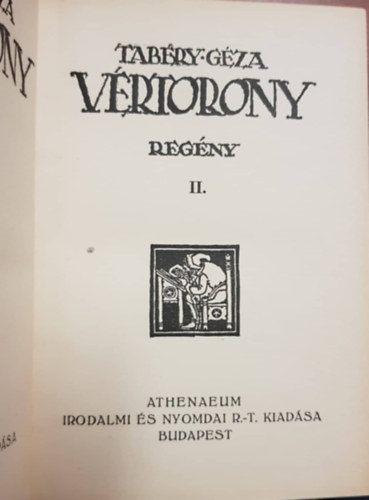 Tabéry Géza - Vértorony II. kötet