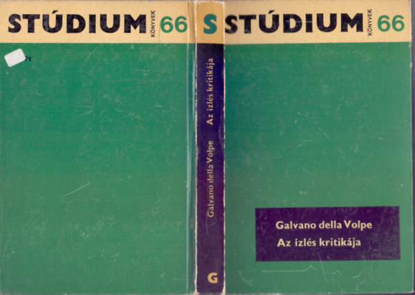 Galvano della Volpe - Az zls kritikja (Critica del gusto)