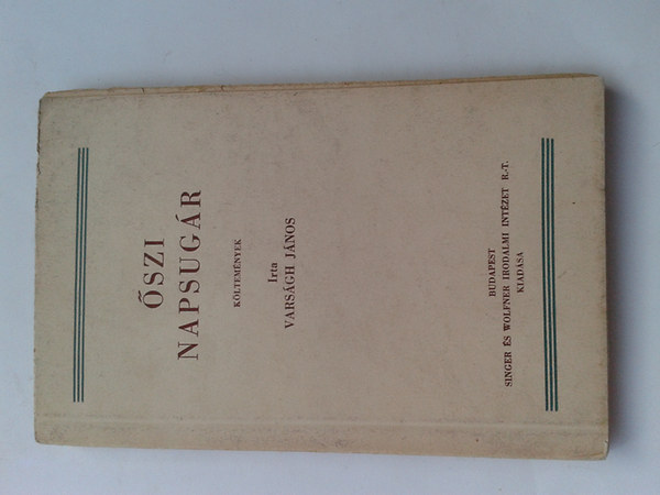 Varságh János - Őszi napsugár költemények