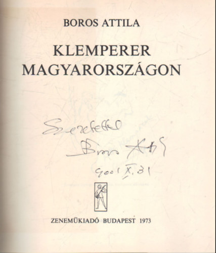 Boros Attila - Klemperer Magyarorszgon