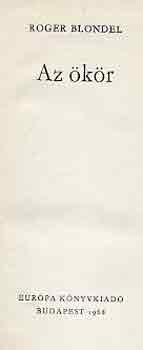 Roger Blondel - Az �k�r