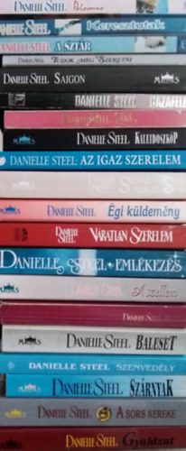 Danielle Steel - Danielle Steel knyvcsomag (20db) Palomino, Keresztutak, A sztr, Tudok mg szeretni, Saigon, Hazafel, Zoya, Kaleidoszkp, Az igazi szerelem, Szerelmes nyrut, gi kldemny, Vratlan szerelem, Emlkezs, A szellem, kszerek, Baleset,