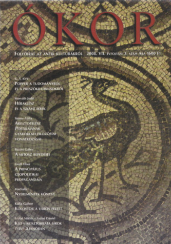 szerk.:B�r�czki-Tam�s-V�mos-V�r - �kor 2008/3. (VII. �vfolyam) (Foly�irat az antik kult�r�kr�l)