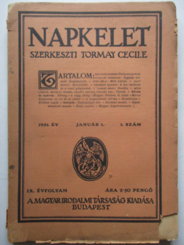 Tormay Cecile - Napkelet 1931. janu�r 1. 1.sz�m