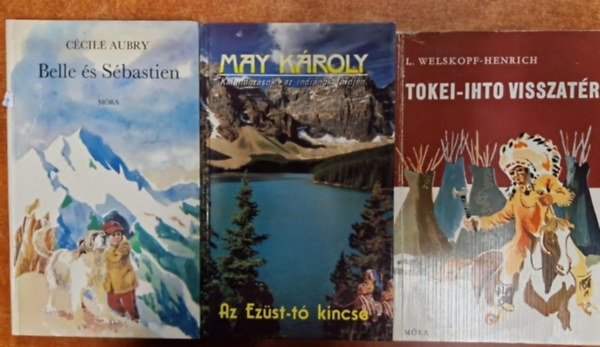 May Károly, Liselotte Welskopf-Henrich Cecile Aubry - 3db könyv:Belle és Sébastien,Az Ezüst-tó kincs,Tokei-ihto visszatér