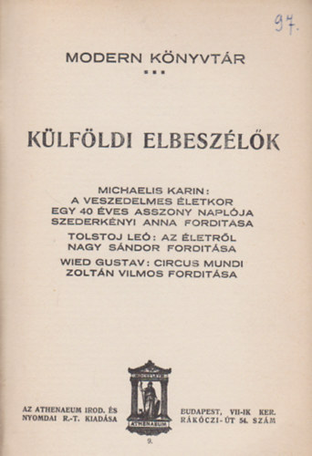 Klfldi elbeszlk II.