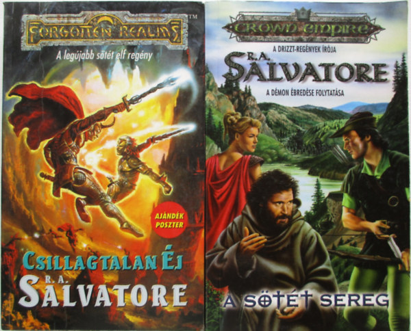 2 db Salvatore fantasy regny (A stt sereg, Csillagtalan j)