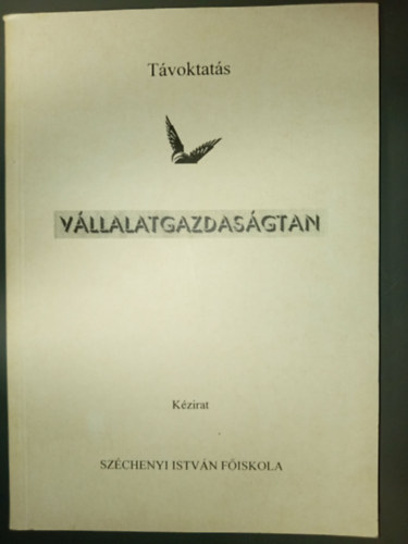 dr. Szab� J�zsef - V�llalatgazdas�gtan - k�zirat (T�voktat�s)