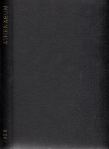 Brandenstein B�la, Proh�szka Lajos Kornis Gyula - Athenaeum �j Folyam 1938 24. k�tet