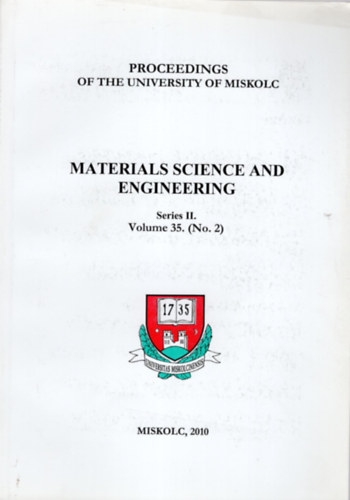 Materials science and engineering - Series II. Volume 35. ( No. 2. )