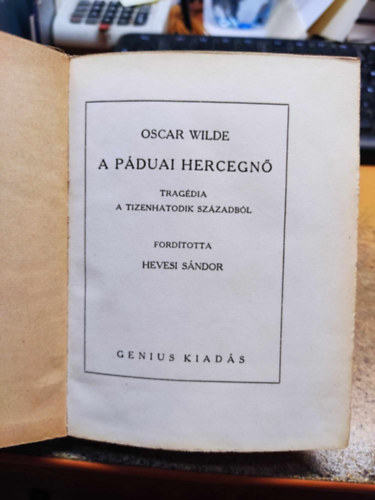 Oscar Wilde - A p�duai hercegn�