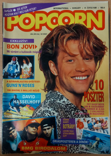 Popcorn International - Hungary VI. vfolyam 1993/9 (Poszter mellklettel)