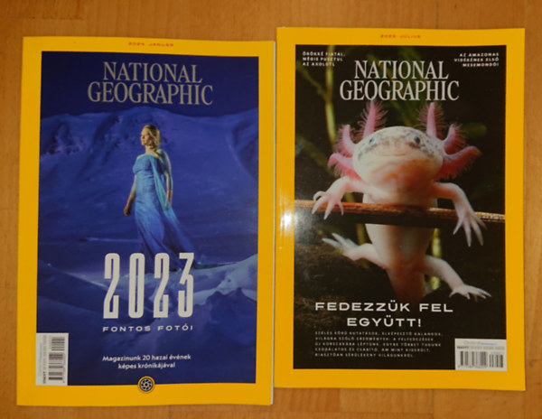 2 db National Geographic szm:National Geographic 2023 jlius + National Geographic 2024. janur