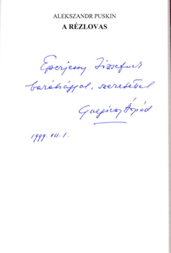 Alekszandr Puskin - A rzlovas