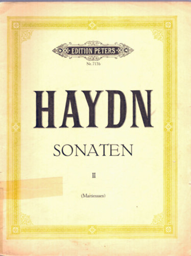 Joseph Haydn - Sonaten für Klavier zu Zwei Händen II