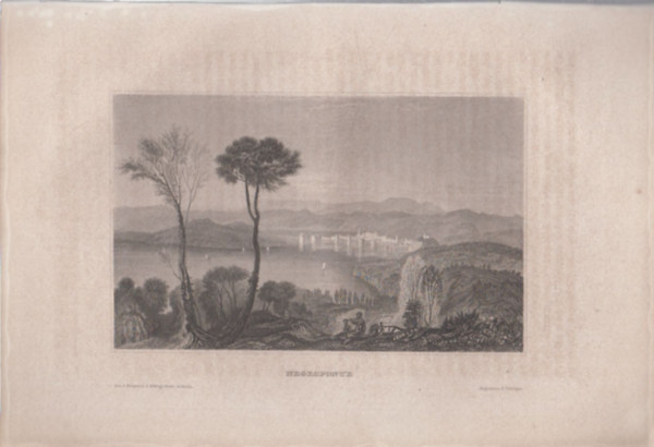 Negroponte (G�r�gosz�g, Eur�pa) (16x23,5 cm m�ret� eredeti ac�lmetszet, 1856-b�l)